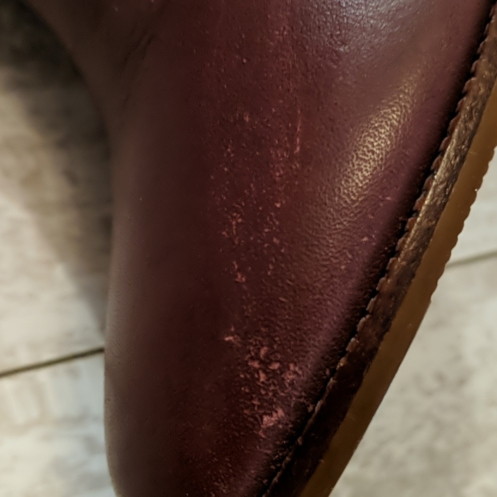 Vintage Kinney Leather Maroon Boots - Picture 7 of 7